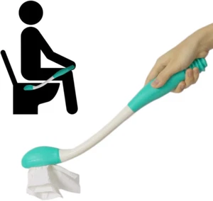 Toilet Aid Wiper Self Assist Bathroom Bottom Butt Wipe Helper Wand Long Reach Co - Picture 1 of 12