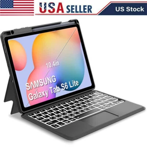 Touch Backlit Keyboard Case for Samsung Galaxy Tab S6 Lite 10.4" 2024/2022/2020 - Picture 1 of 10