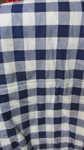 ""NAVY & WHITE BUFFALO PLAID DESIGN"" - FEED SACK - IN ORIGINAL CONDITION - Picture 1 of 3