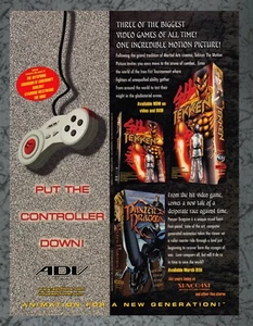 Tekken Panzer Dragoon ADV Films Controller Original 1997 Vintage Print Ad Art - Picture 1 of 1