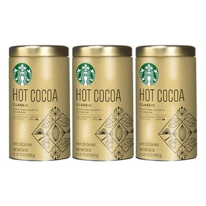 STARBUCKS Classic Hot Cocoa Mix Powder 3 Tins 30oz Each Dairy Free (Exp 06/2025) - Picture 1 of 1