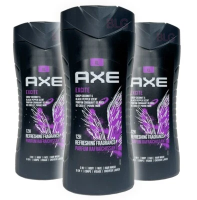 Axe Excite Body Wash аромат темного шоколада 13,5 унц гель для душа лосьон для мытья тела 3 шт. - Изображение 1 из 2