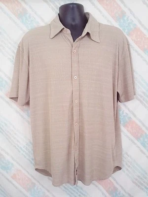 Men's Guess Jeans  XL  Casual  S/S Tan Polyester Blend F17 - Image 1 of 4