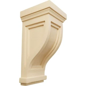 Ekena Millwork COR04X05X10TRMA Traditional Recessed Wood Corbels, 4 3/4"W x 5... - Picture 1 of 4