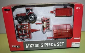 ERTL 1/64 Scale 5 pc set Case IH MX240 Tractor, Spreader, Plow, Wagon & Planter - Picture 1 of 7