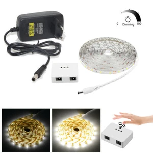 Hand Sweep Sensor LED Strip Light Tape Kitchen Night Lamp Under Wardrobe Cabinet - Picture 1 of 12