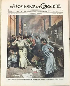DOMENICA DEL CORRIERE 1908 INAUGURAZIONE PONTE PO PIACENZA SEGANTINI PARIGI - Imagen 1 de 1
