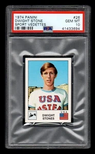 1974 Panini Sport Vedettes #26 Dwight Stones USA Olympic High Jumper PSA 10 - Foto 1 di 2
