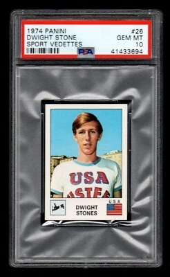 1974 Panini Sport Vedettes #26 Dwight Stones USA Olympic High Jumper PSA 10  - Image 1 of 2