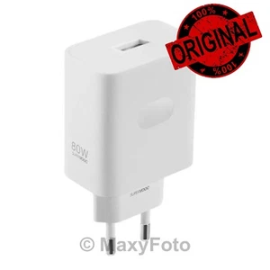 OPPO CARICABATTERIE RICAMBIO ORIGINALE USB VCB8JAEH SUPERVOOC 80W WHITE 79398CA - Photo 1/7
