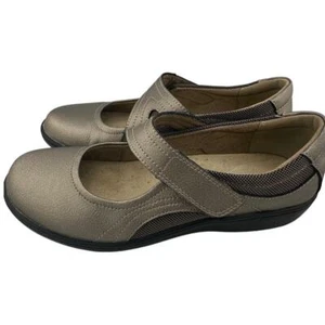 Oviaric Classic Comfort Mary Jane Flat Lightweight Walking Pewter Shoe Size 8 - Picture 1 of 7