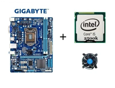 KIT Bundle scheda madre LGA 1155 H61 con intel cpu processore quad i5 2500k 3.3 - Immagine 1 di 4