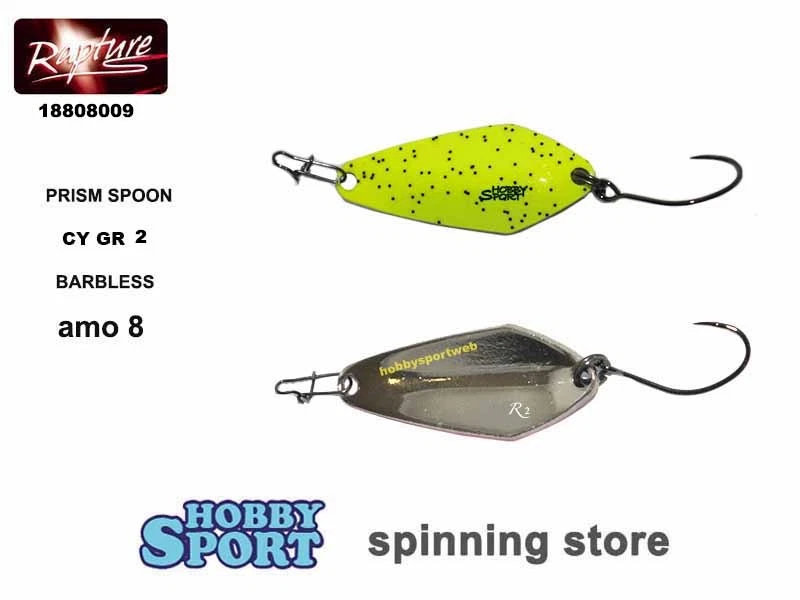 PRISM SPOON 2 0 gr CY YELLOW FLK SILVER AREA TROTA RAPTURE TRABUCCO 18808009