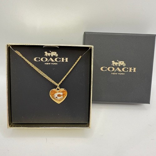 COACH COLLANA CIONDOLO CUORE ALLENATORE 6063 GD ARGENTO