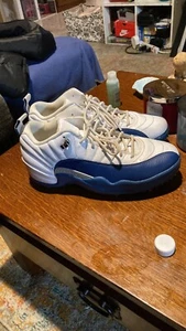 Air Jordan 12 "French Blue" weißer Golfschuh, Größe 9,5 ohne Karton - Bild 1 von 7