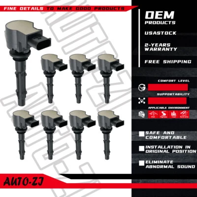 set of 8 Ignition Coil For MERCEDES-BENZ 4.6L-5.5L SLK55 AMG CL550 G550 UF535 - Image 1 of 4