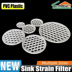 PVC Plug Hole Waste Stopper Filter Trap Bathroom Hair Catcher Shower Drain - Picture 1 of 8