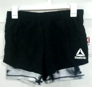 Reebok 2Fer Black White Girl Shorts Size XXX Large - Picture 1 of 5