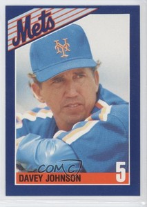 1990 Kahn's New York Mets Davey Johnson #5