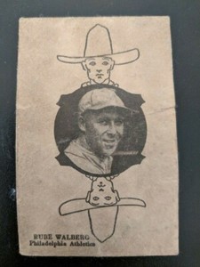 1927 W560 Rube Walberg - Philadelphia Athletics - Joker - Hand Cut - Fair
