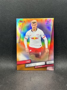 2018-19 Topps Finest UCL Orange Refractor 23/25 Timo Werner RB Leipzig