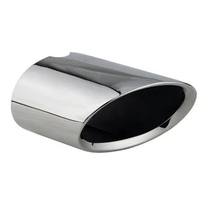Endrohrblende f BMW 3er e90 e91 e92 e93 LCI Facelift Auspuff Blende Chrom Oval - Bild 1 von 5