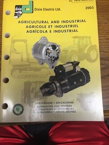 2003 Dixie FARM & INDUSTRIAL PARTS CATALOG / MANUAL - Picture 1 of 4