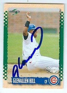 Glenallen Hill autographed baseball card (Chicago Cubs) 1995 Score #9