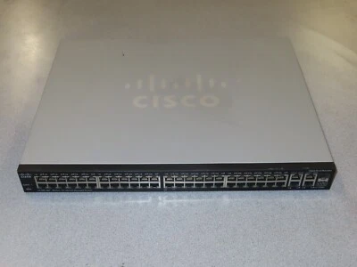Cisco SF300-48P 48-Port 10/100 PoE 4-Port GbE Network Switch - Image 1 of 3