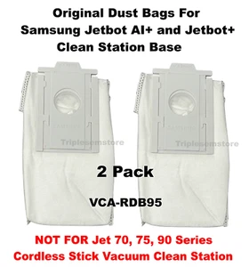2x Original SAMSUNG VCA-RDB95 Dust Bags For Jet Bot, AI + Robot Clean Station - Picture 1 of 3