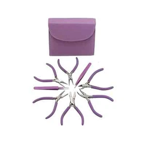 The Beadsmith Fashion Color Pliers – Set of 8 Coordinated Tools  Orchid - Picture 1 of 3