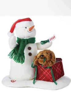 HALLMARK 2024 WRAPPED IN JOY SNOWMAN PLUSHY NEW - Picture 1 of 1