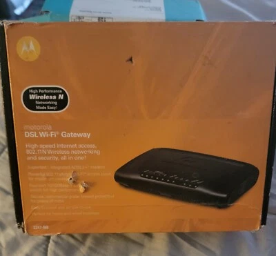 Motorola 2247-N8 Wi-Fi Gateway /802.11N / 4-PORT ETHERNET Modem - Image 1 of 4