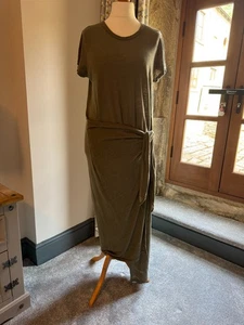 Ralph Lauren polo linen khaki maxi dress size M 12-14 - Picture 1 of 5