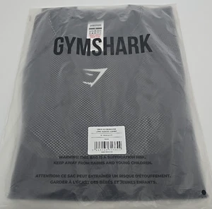 Gymshark Onyx 5.0 Seamless Long Sleeve T-Shirt Black/Light Grey - M - SHIPS FAST - Picture 1 of 8
