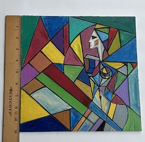 Frau Abstraktes Gemälde 10”x10” - Bild 1 von 3