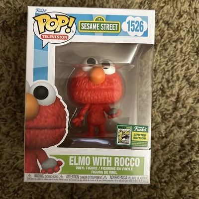 🚨 Elmo con Rocco Funko Pop! #1526 SDCC 2024 Con Pegatina Edición Limitada Sésamo Foto 1 de 4