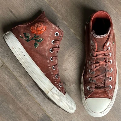 Converse All Star Chuck Taylor Embroidered Roses Retro Hi-Top Sneakers Wm's 7.5 - Image 1 of 4