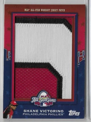 2009 Topps Update Shane Victorino All-Star Jumbo Patch Relic ASJP-17 #3/6 Foto 1 de 2