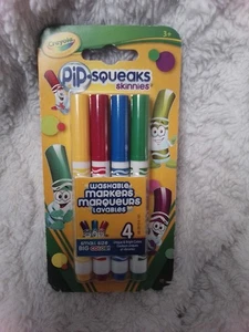 CRAYOLA PIP-SQUEAKS SKINNIES 4 UNIDADES MARCADORES LAVABLES PARA EDADES 3+ - NUEVOS - Imagen 1 de 1