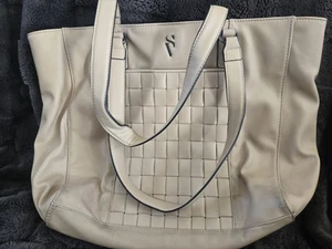 Simply Vera Wang Raddix Tote Handbag Purse - Country Beige Tan Woven - Picture 1 of 10