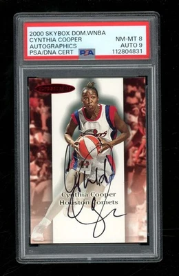 2000 SkyBox Dominion WNBA Cynthia Cooper Autographics PSA 8 Auto 9 SE1007 - Image 1 of 2