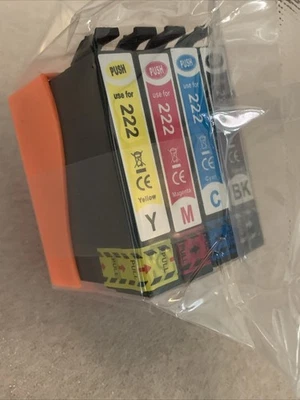 4 Pack T222XL 222 XL Replacement Ink Cartridge for WF-2960 XP-5200 Printer - Image 1 of 4