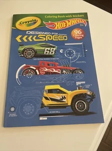 HOT WHEELS Crayola 2015  Design For Speed 96 Coloring Pages With Stickers New - Picture 1 of 12