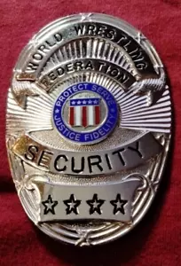 WWF World Wrestimg Federation CUSTOM TV PROP Full Size Metal Security Shield WWE - Picture 1 of 15