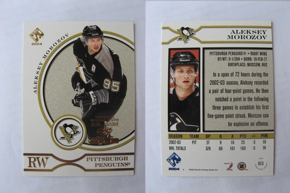 2003-04 Pacific Private Stock Reserve Toronto Spring Expo Aleksey Morozov 1/1 - Image 1 of 1