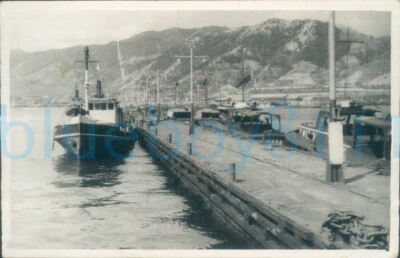 1946 Japan Kure 1st Australian Watercraft pontoon Orig Photo by British Soldier  - Image 1 of 2