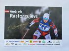 orig. Autogrammkarte Biathlon Andrejs Rastorgujevs