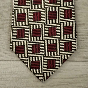 Turnbull & Asser Men's Designer Necktie Geometric 100% Silk Made in England Vtg - Picture 1 of 7