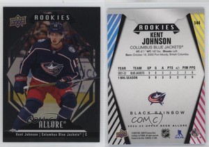 2022-23 Upper Deck Allure Rookies Black Rainbow Kent Johnson #144 Rookie RC